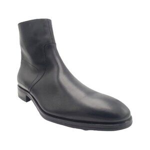 Mens Arthur Beren Gravati Italian Leather Black Point Toe Ankle Boots Sz 12